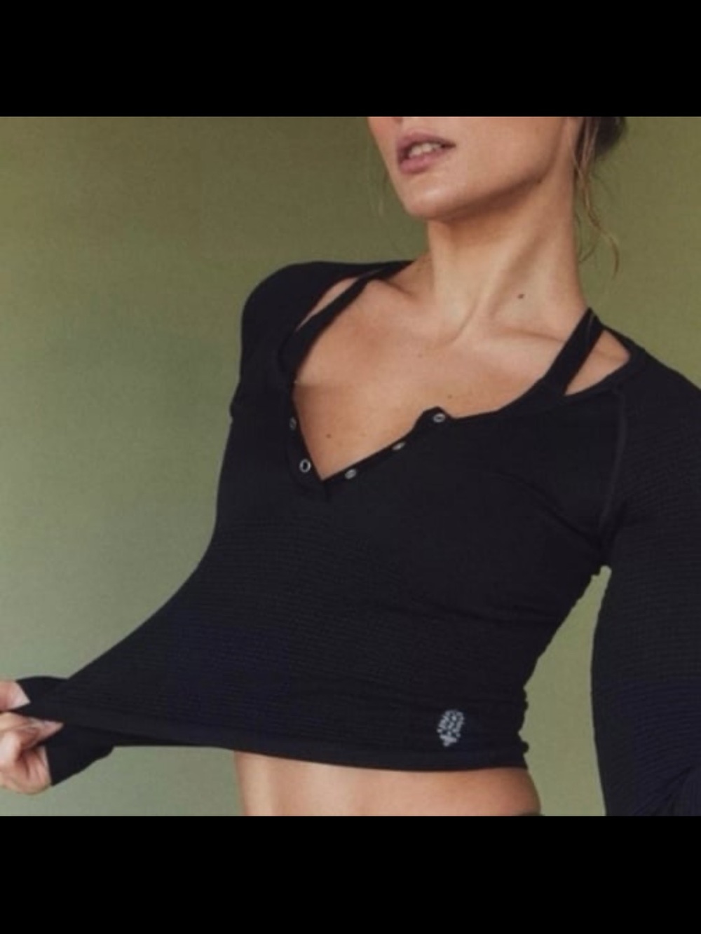 Fp Movement By Free People Bail Out Layer Top In Black M/L NWT